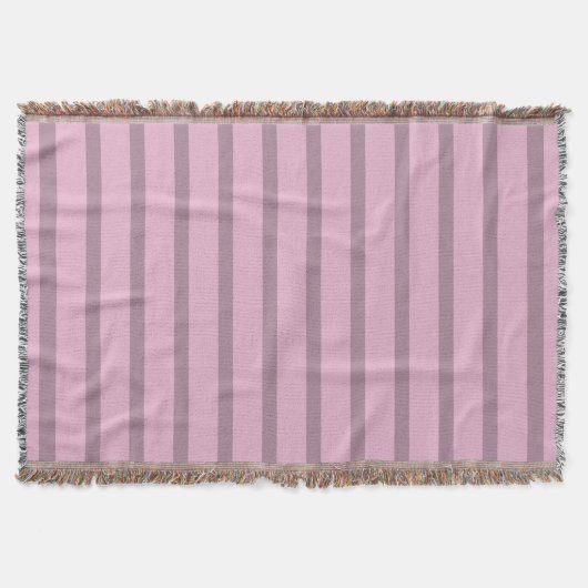 Couverture Rose rose moderne et rayé de mauve (Devant)