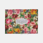 Couverture Rose vintage personnalisée - MODIFIER L (Devant (Horizontal))