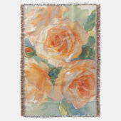 Couverture Roses Aquarelles Orange Impressionnisme (devant Vertical)