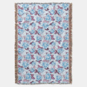 Couverture Roses bleus. Modèle floral (devant Vertical)
