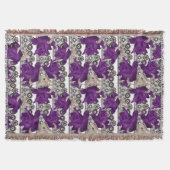 Couverture Roses rétro, violet (Devant)