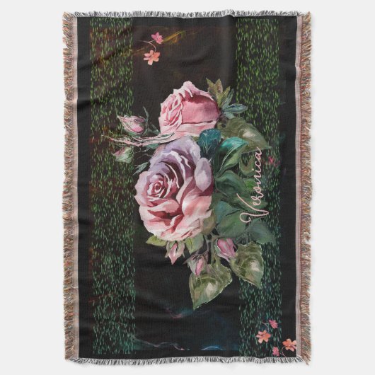 Couverture Roses roses sur noir (devant Vertical)