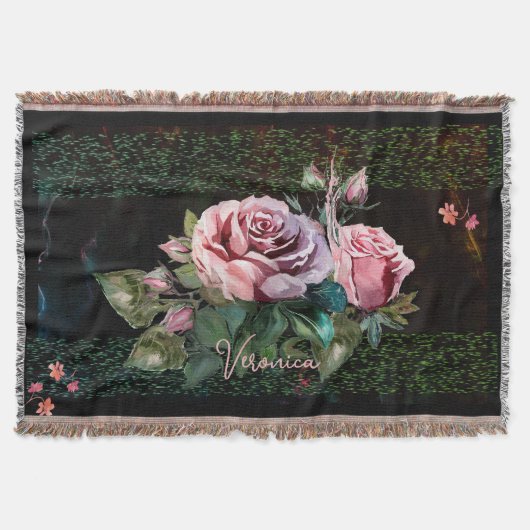 Couverture Roses roses sur noir (Devant)