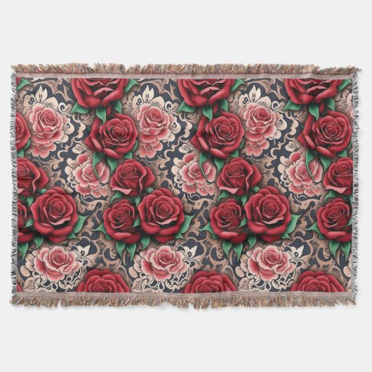 Couverture roses rouges baroques (Devant)