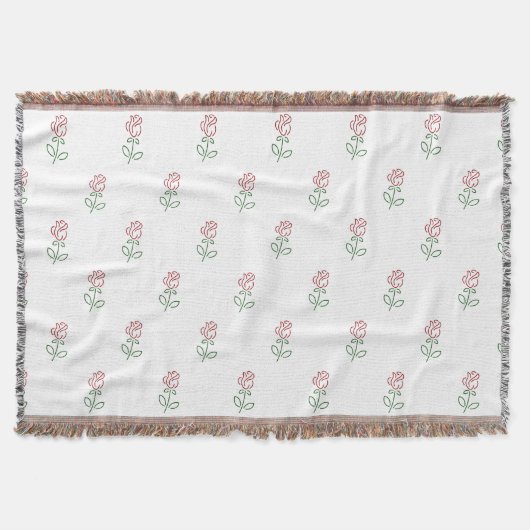 Couverture Roses Rouges, Motif De Roses, Fleurs (Devant)