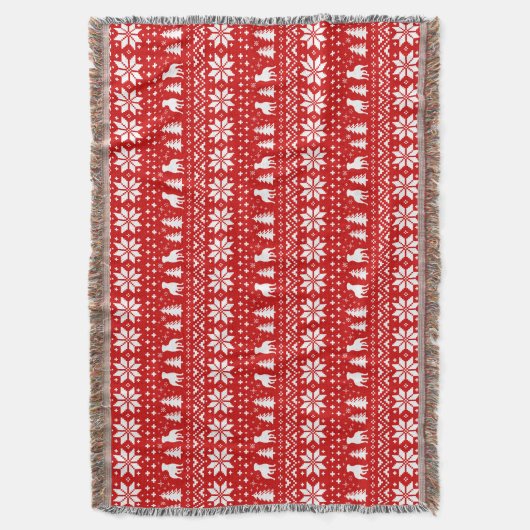 Couverture Rottweiler Chien Silhouettes Joli Motif de Noël (devant Vertical)