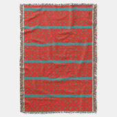 Couverture Rouge avec bandes Turquoises Conception personnali (devant Vertical)