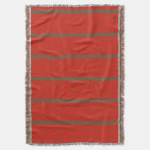 Couverture Rouge avec des rayures Brown au chocolat (devant Vertical)