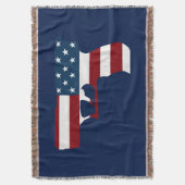 Couverture Rouge Blanc Et Bleu Arme À Feu Blanche (devant Vertical)