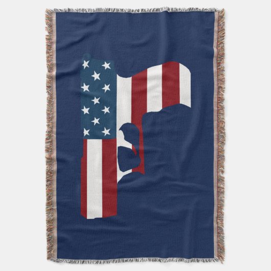 Couverture Rouge Blanc Et Bleu Arme À Feu Blanche (devant Vertical)