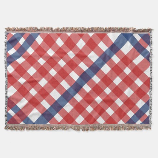 Couverture Rouge, blanc et bleu En vichy plaid Americana (Devant)