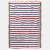 Couverture Rouge blanc et bleu rayé (devant Vertical)