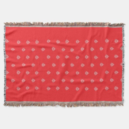 Couverture Rouge cerise avec Mandalas (Devant)