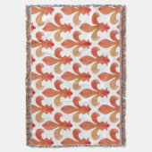 Couverture rouge de Gold Fleur de Lis Throw (devant Vertical)