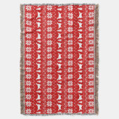 Couverture Rouge de motif de Noël de silhouettes de poseur (devant Vertical)