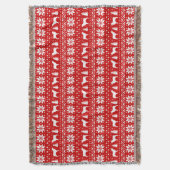 Couverture Rouge de motif de Noël de silhouettes d'épagneul (devant Vertical)