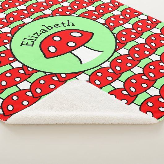 Couverture rouge de Sherpa de champignon (3/4)