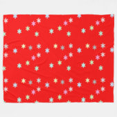 Couverture rouge des flocons de neige colorés (Devant (Horizontal))