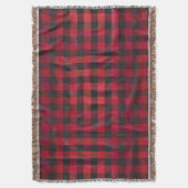 Couverture Rouge et noir À damiers plaid (devant Vertical)