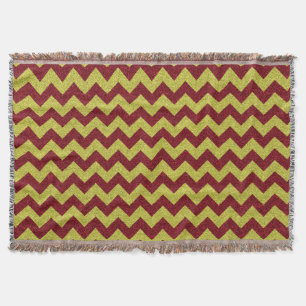 Couverture Rouge et or paillettes zig zag