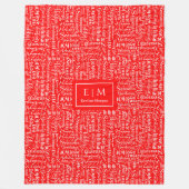 Couverture rouge festive avec lettrage de Noël (Devant)