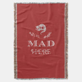 Couverture rouge folle de jet de chat de Cheshire (devant Vertical)