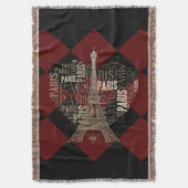 Couverture Rouge foncé noir de Paris | d'amour (devant Vertical)