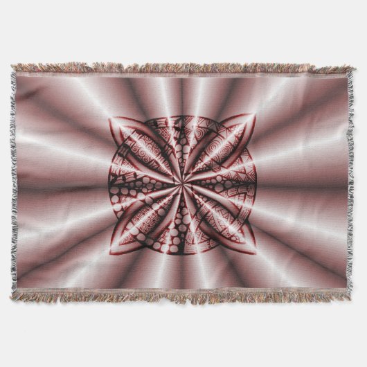 Couverture Rouge Metallic Celtic Knot Art original (Devant)