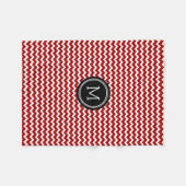 Couverture rouge noire de monogramme de motif de (Devant (Horizontal))