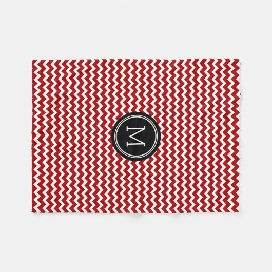 Couverture rouge noire de monogramme de motif de (Devant (Horizontal))