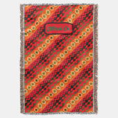 Couverture Rouge Orange Vert Aztec  (devant Vertical)