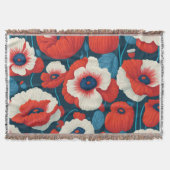 Couverture Rouge Poppy Floral  (Devant)