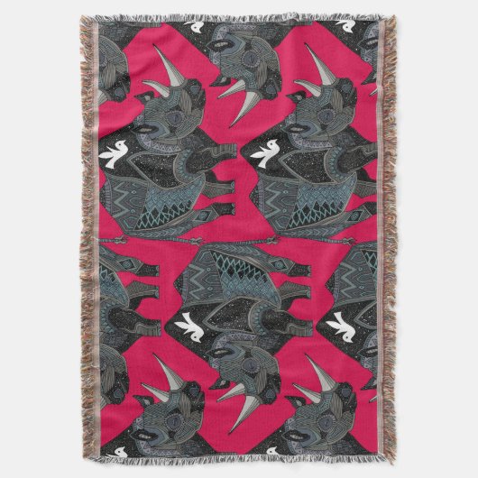 Couverture rouge rhinocéros (devant Vertical)