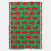 Couverture Rouge sapin de Noël Vert Jeu Blanche (devant Vertical)