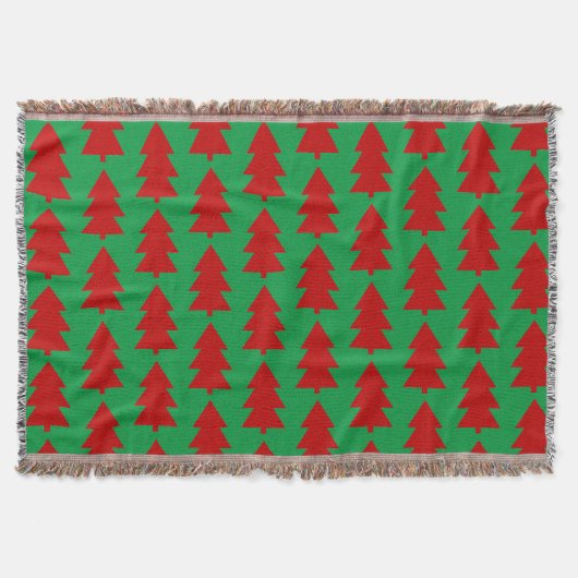 Couverture Rouge sapin de Noël Vert Jeu Blanche (Devant)