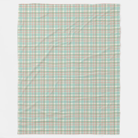 Couverture rouge vert plaid dans des tons pastel (Devant)