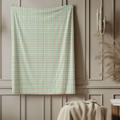 Couverture rouge vert plaid dans des tons pastel