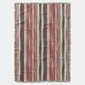Couverture Rouges Vertes Blush Rayures Blanches (devant Vertical)