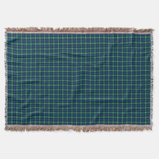 Couverture Royal Blue and Green Lamont Clan Scottish Plaid (Devant)