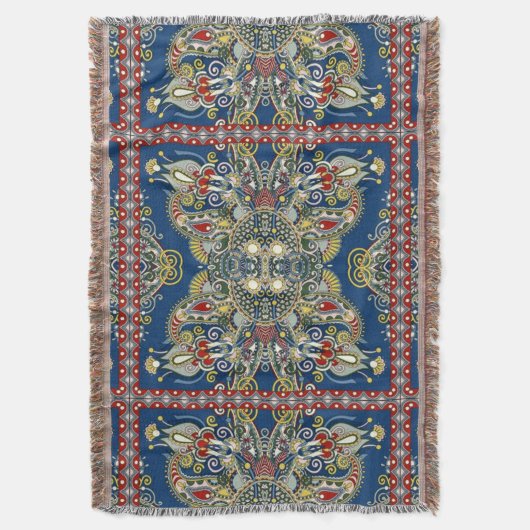 Couverture Royal Blue Oriental Design (devant Vertical)