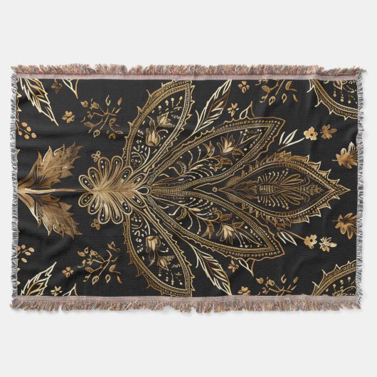 Couverture Royal Indian Luxury Black & Gold (Devant)