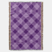 Couverture Royal Purple Et Blanc Plaid (devant Vertical)