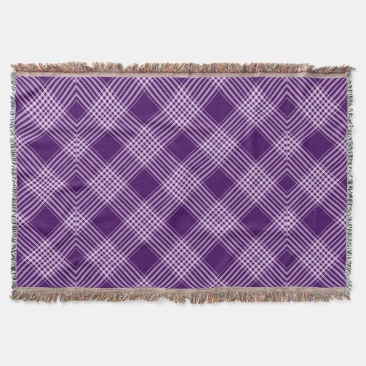 Couverture Royal Purple Et Blanc Plaid (Devant)