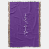 Couverture Royal Purple Plain Élégante Calligraphie minimalis (devant Vertical)