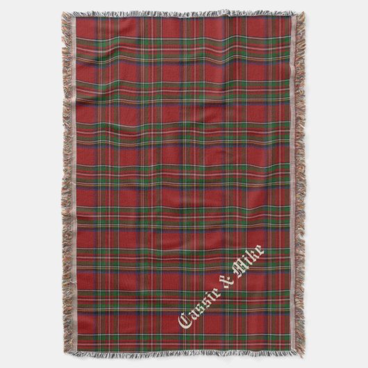 Couverture Royal Stewart Tartan Plaid Custom Thon Blanket (devant Vertical)