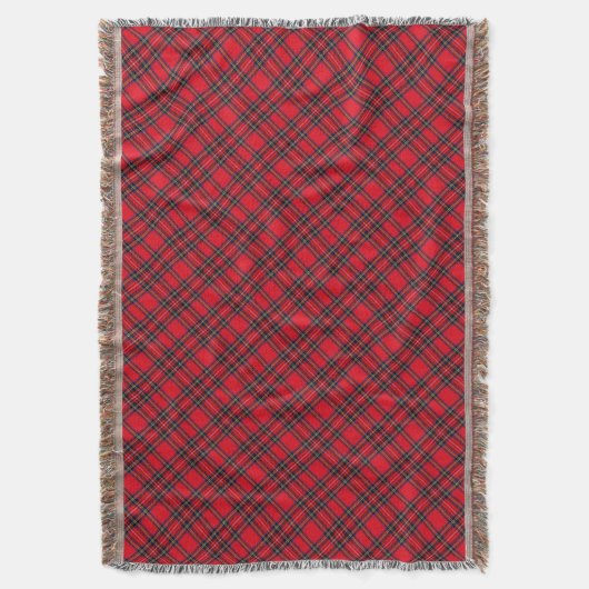 Couverture Royal Stewart tartan rouge noir plaid (devant Vertical)