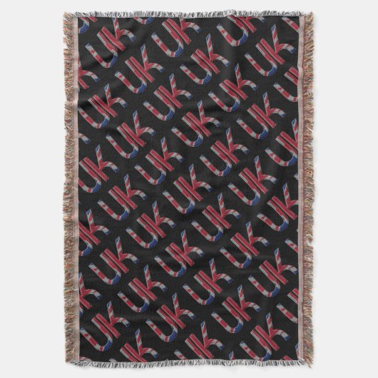 Couverture Royaume-Uni Initiales Union Jack Couleurs du drape (devant Vertical)