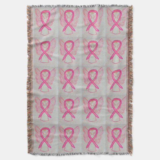 Couverture Ruban de sensibilisation au cancer du sein Lancer (devant Vertical)