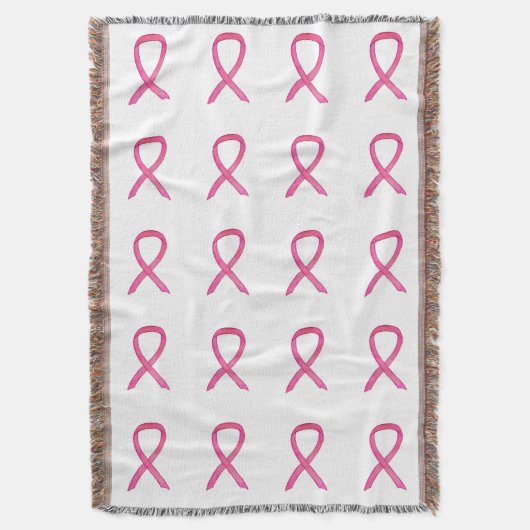 Couverture Ruban de sensibilisation au cancer du sein Lancer (devant Vertical)