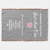 Couverture Ruban rose de la meilleure tante personnalisable (Devant)